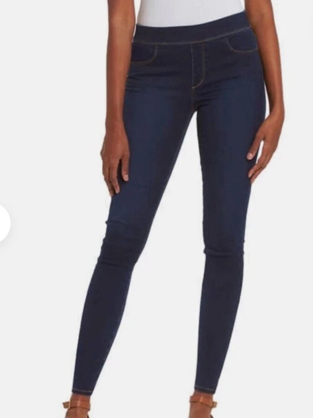Gloria Vanderbilt Dark Blue All Around Slimming Effect Pull On Jeggings 12